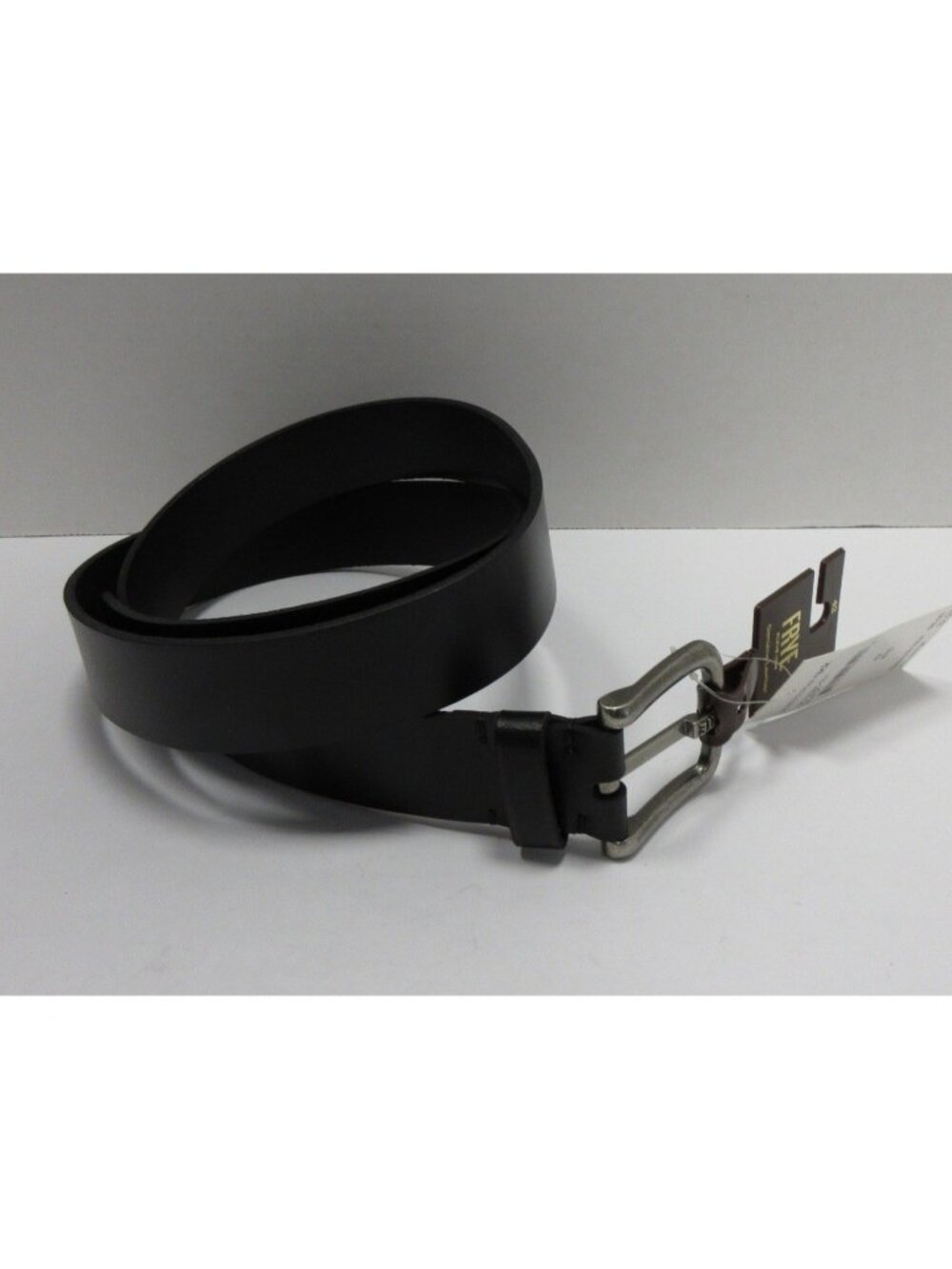 Frye Belt 42 Genuine Leather Minimalist Classic Sliver Buckle NEW